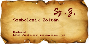 Szabolcsik Zoltán névjegykártya